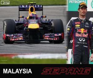 yapboz Webber - Red Bull - 2013 Malezya Grand Prix, sınıflandırılmış müddeti işaretle
